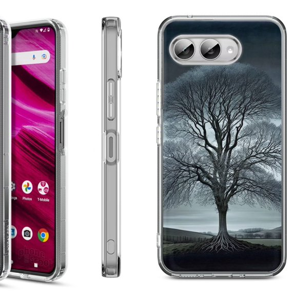 Shockproof Phone Case for T-Mobile Revvl 8, by OneToughShield - Winter Tree