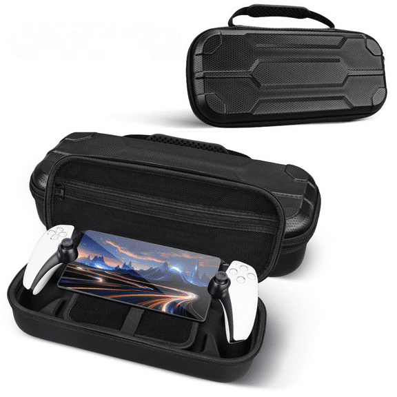 Shockproof Protective Carrying Case Compatible with PlayStation Portal, Portable Storage Bag Accessories for PS5 Portal-Black