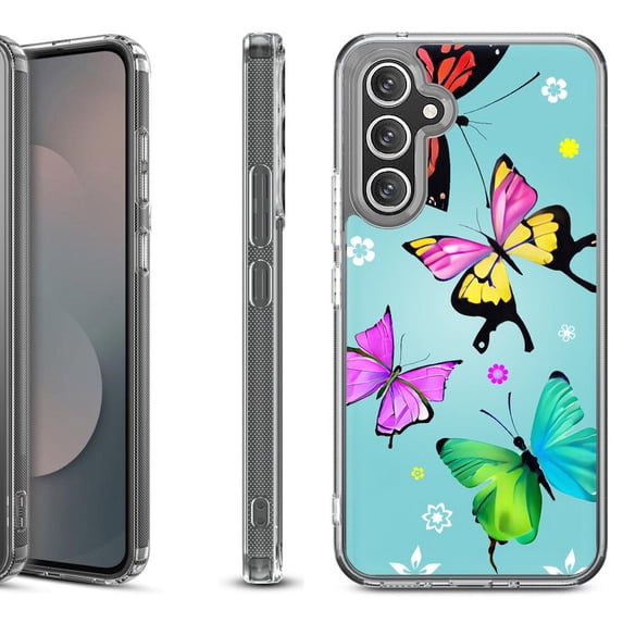 Shockproof Protective Phone Case Cover for Samsung Galaxy A17 5G, by OneToughShield - Butterfly