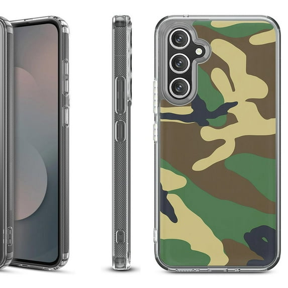 Shockproof Protective Phone Case Cover for Samsung Galaxy A17 5G, by OneToughShield - Camo Green