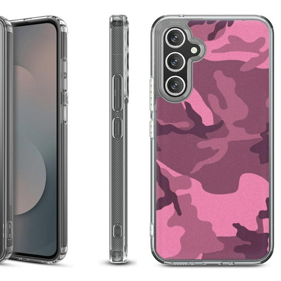 Shockproof Protective Phone Case Cover for Samsung Galaxy A17 5G, by OneToughShield - Camo Pink