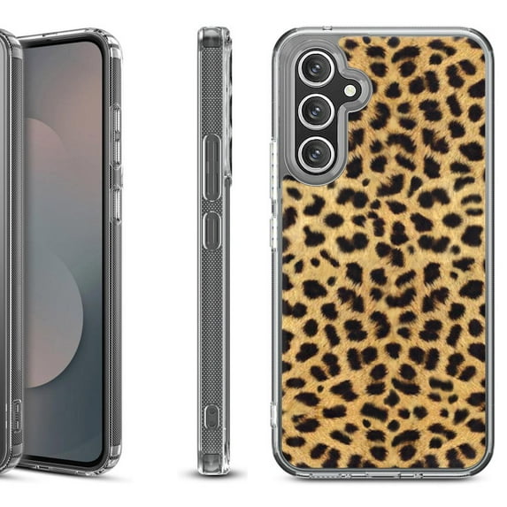 Shockproof Protective Phone Case Cover for Samsung Galaxy A17 5G, by OneToughShield - Cheetah Gold/Black
