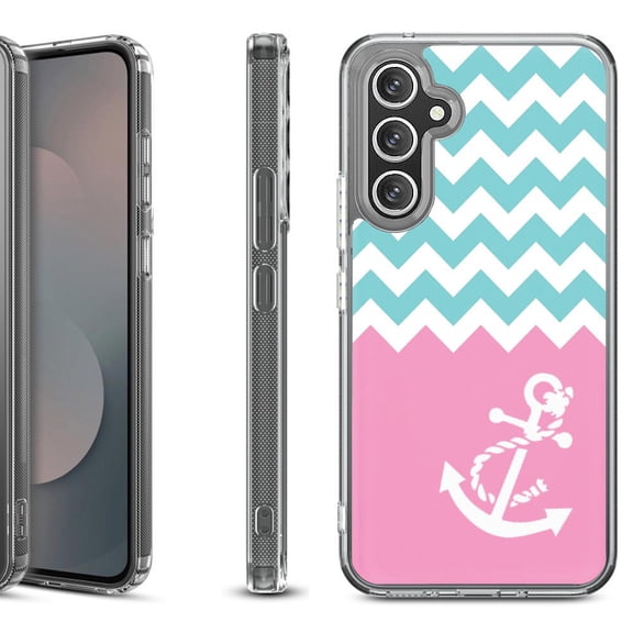 Shockproof Protective Phone Case Cover for Samsung Galaxy A17 5G, by OneToughShield - Chevron/Anchor