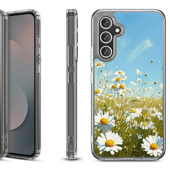 Shockproof Protective Phone Case Cover for Samsung Galaxy A17 5G, by OneToughShield - Daisy Field