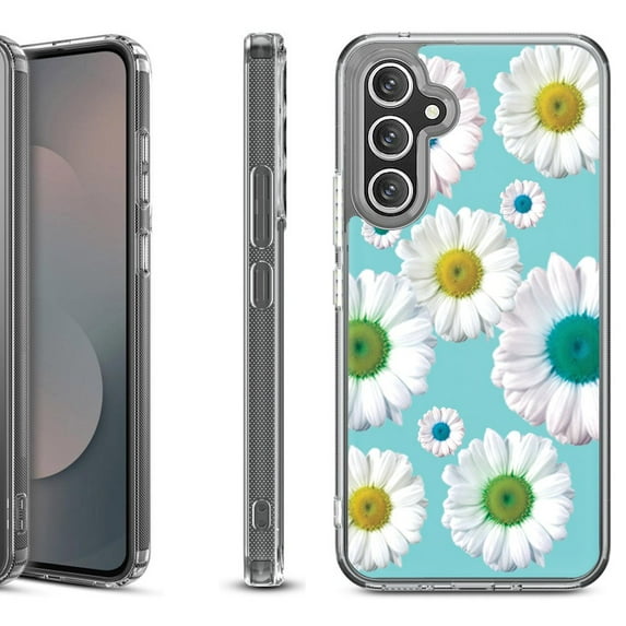 Shockproof Protective Phone Case Cover for Samsung Galaxy A17 5G, by OneToughShield - Daisy/Teal