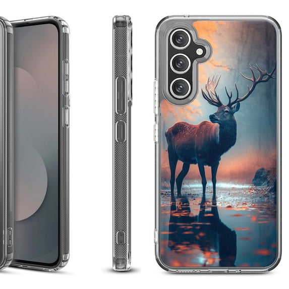 Shockproof Protective Phone Case Cover for Samsung Galaxy A17 5G, by OneToughShield - Deer Autumn
