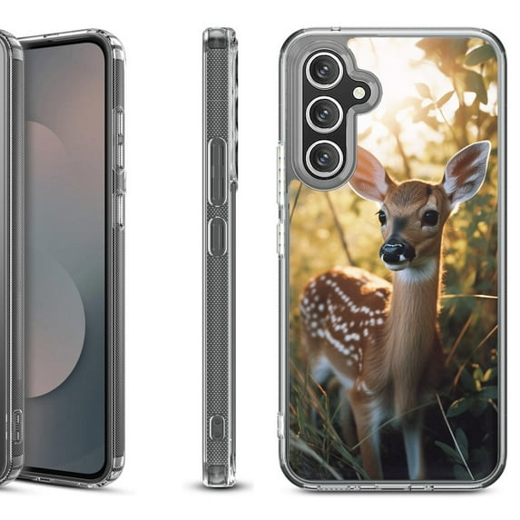 Shockproof Protective Phone Case Cover for Samsung Galaxy A17 5G, by OneToughShield - Fawn Deer