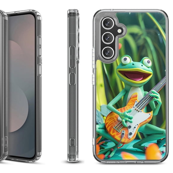 Shockproof Protective Phone Case Cover for Samsung Galaxy A17 5G, by OneToughShield - Frog Guitar