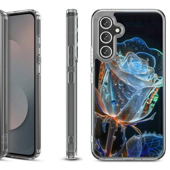 Shockproof Protective Phone Case Cover for Samsung Galaxy A17 5G, by OneToughShield - Glowing Rose