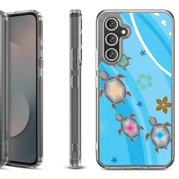 Shockproof Protective Phone Case Cover for Samsung Galaxy A17 5G, by OneToughShield - Happy Turtle
