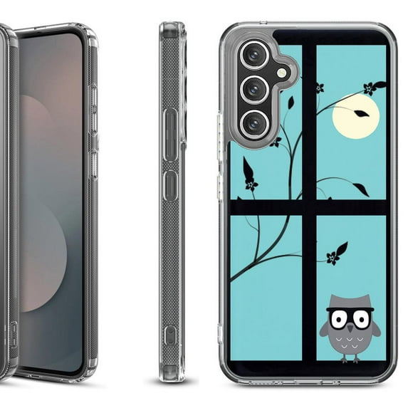 Shockproof Protective Phone Case Cover for Samsung Galaxy A17 5G, by OneToughShield - Moon Owl