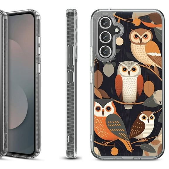 Shockproof Protective Phone Case Cover for Samsung Galaxy A17 5G, by OneToughShield - Owl Mix