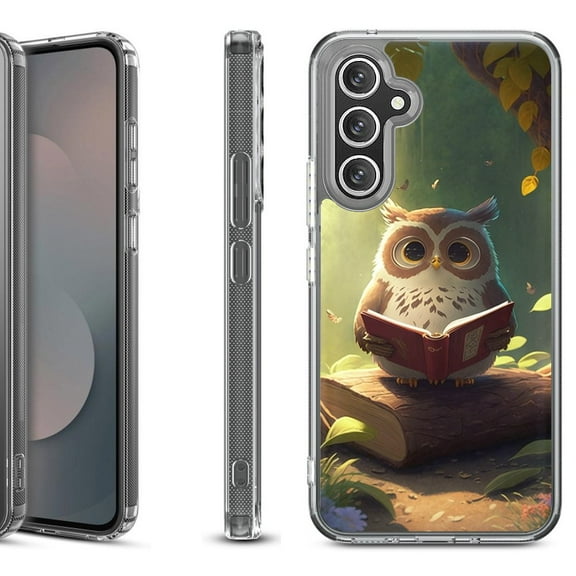 Shockproof Protective Phone Case Cover for Samsung Galaxy A17 5G, by OneToughShield - Owl Reading
