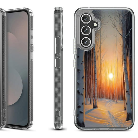Shockproof Protective Phone Case Cover for Samsung Galaxy A17 5G, by OneToughShield - Snow Forest