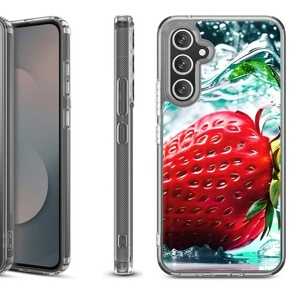 Shockproof Protective Phone Case Cover for Samsung Galaxy A17 5G, by OneToughShield - Strawberry