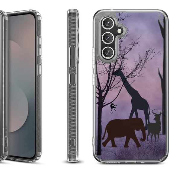 Shockproof Protective Phone Case Cover for Samsung Galaxy A17 5G, by OneToughShield - Twilight Safari