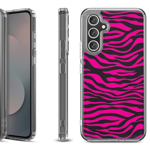 Shockproof Protective Phone Case Cover for Samsung Galaxy A17 5G, by OneToughShield - Zebra Pink