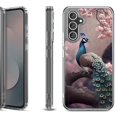 thumbnail image 1 of Shockproof Protective Phone Case Cover for Samsung Galaxy S25 FE, by OneToughShield - Peacock Flower, 1 of 5
