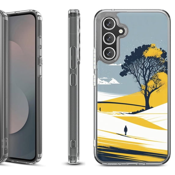 Shockproof Protective Phone Case Cover for Samsung Galaxy S25 FE, by OneToughShield - Tree on Hill