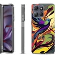 thumbnail image 1 of Shockproof Protective Phone Case for Motorola Moto G 5G 2025, by OneToughShield - Abstract Bird, 1 of 5