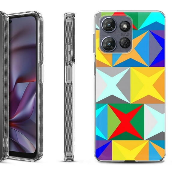 Shockproof Protective Phone Case for Motorola Moto G 5G 2025, by OneToughShield - Abstract Color