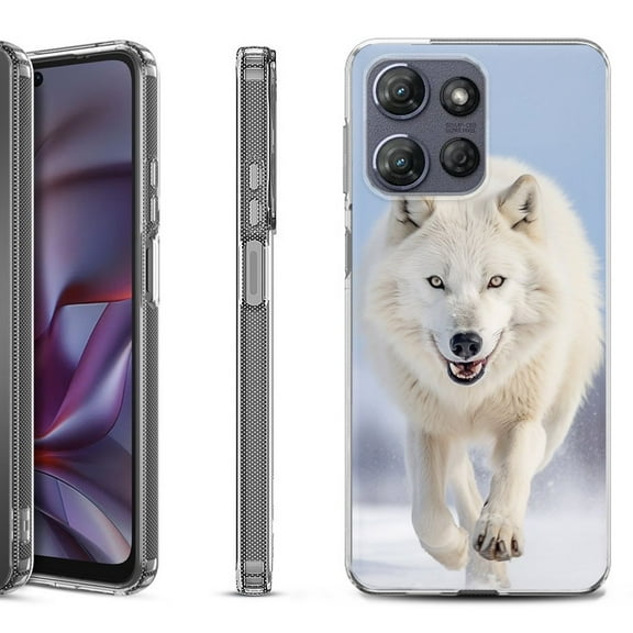 Shockproof Protective Phone Case for Motorola Moto G 5G 2025, by OneToughShield - Arctic Wolf