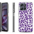 thumbnail image 1 of Shockproof Protective Phone Case for Motorola Moto G 5G 2025, by OneToughShield - Cheetah Purple, 1 of 5