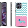 thumbnail image 1 of Shockproof Protective Phone Case for Motorola Moto G 5G 2025, by OneToughShield - Chevron/Dachshund/Puppy, 1 of 5