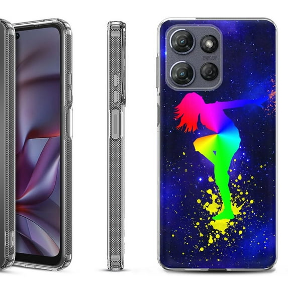 Shockproof Protective Phone Case for Motorola Moto G 5G 2025, by OneToughShield - Cosmos Dance