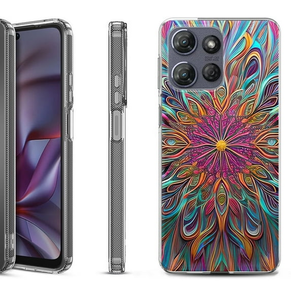 Shockproof Protective Phone Case for Motorola Moto G 5G 2025, by OneToughShield - Doodle Art