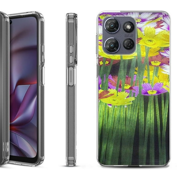 Shockproof Protective Phone Case for Motorola Moto G 5G 2025, by OneToughShield - Dream Flower