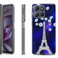 thumbnail image 1 of Shockproof Protective Phone Case for Motorola Moto G 5G 2025, by OneToughShield - Eiffel Tower Stars, 1 of 5