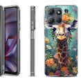 thumbnail image 1 of Shockproof Protective Phone Case for Motorola Moto G 5G 2025, by OneToughShield - Giraffe Flower, 1 of 5