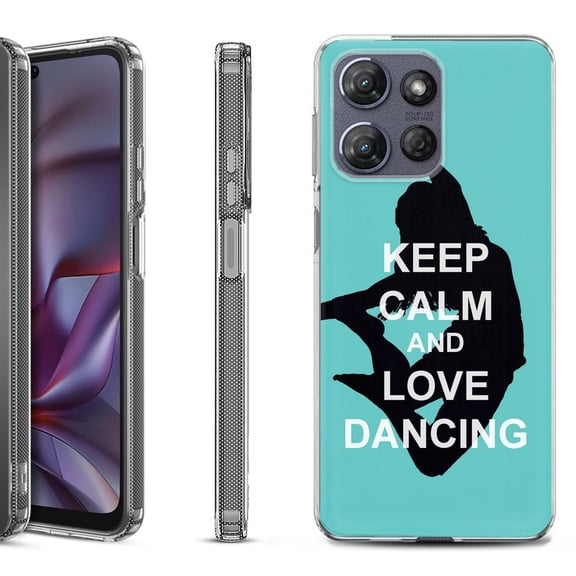 Shockproof Protective Phone Case for Motorola Moto G 5G 2025, by OneToughShield - Keep Calm / Dancing