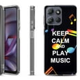 thumbnail image 1 of Shockproof Protective Phone Case for Motorola Moto G 5G 2025, by OneToughShield - Keep Calm Music, 1 of 5