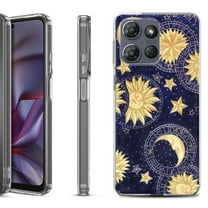 Shockproof Protective Phone Case for Motorola Moto G 5G 2025, by OneToughShield - Moon Sun Star