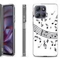 thumbnail image 1 of Shockproof Protective Phone Case for Motorola Moto G 5G 2025, by OneToughShield - Music Notes / White, 1 of 5
