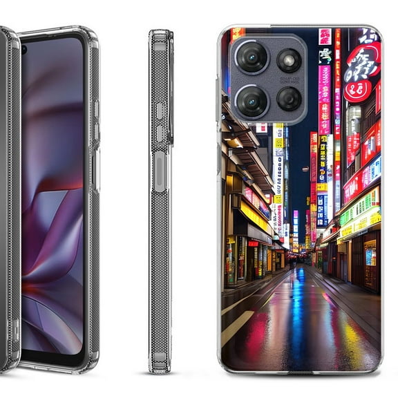 Shockproof Protective Phone Case for Motorola Moto G 5G 2025, by OneToughShield - Neon Street