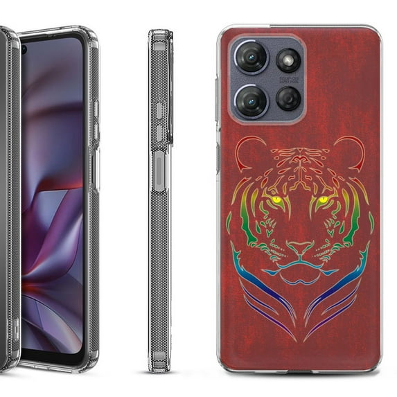 Shockproof Protective Phone Case for Motorola Moto G 5G 2025, by OneToughShield - Night Tiger