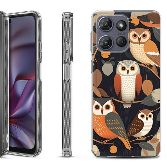 Shockproof Protective Phone Case for Motorola Moto G 5G 2025, by OneToughShield - Owl Mix