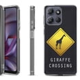 thumbnail image 1 of Shockproof Protective Phone Case for Motorola Moto G 5G 2025, by OneToughShield - Road Sign Giraffe, 1 of 5