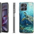 thumbnail image 1 of Shockproof Protective Phone Case for Motorola Moto G 5G 2025, by OneToughShield - Sea Turtle Undersea, 1 of 5