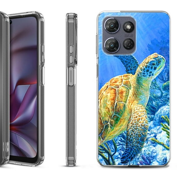 Shockproof Protective Phone Case for Motorola Moto G 5G 2025, by OneToughShield - Sea Turtle