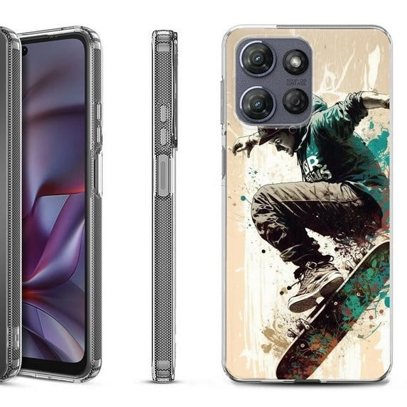 Shockproof Protective Phone Case for Motorola Moto G 5G 2025, by OneToughShield - Skateboarding