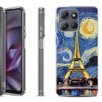 Shockproof Protective Phone Case for Motorola Moto G 5G 2025, by OneToughShield - Starry Night Eiffel