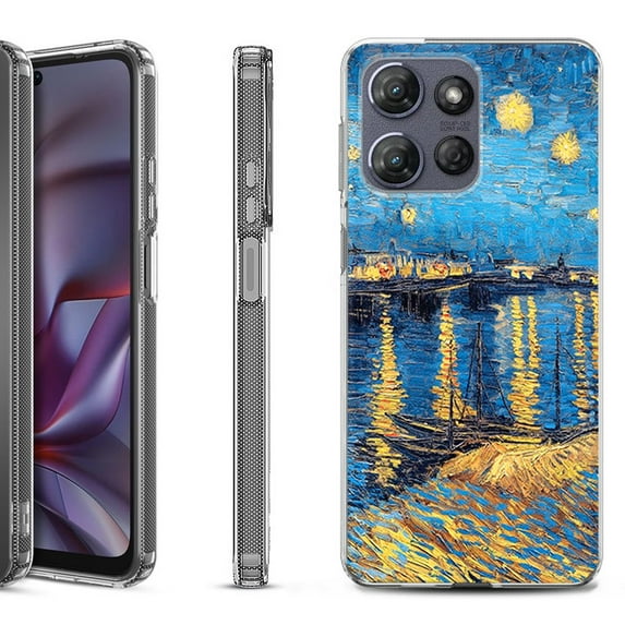 Shockproof Protective Phone Case for Motorola Moto G 5G 2025, by OneToughShield - Starry Night Rhone