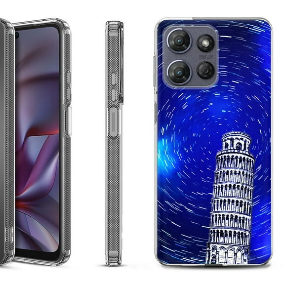 Shockproof Protective Phone Case for Motorola Moto G 5G 2025, by OneToughShield - Tower of Pisa