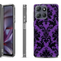 Shockproof Protective Phone Case for Motorola Moto G 5G 2025, by OneToughShield - Victorian Purple/Black
