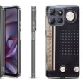 thumbnail image 1 of Shockproof Protective Phone Case for Motorola Moto G 5G 2025, by OneToughShield - Vintage Radio, 1 of 5