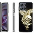 thumbnail image 1 of Shockproof Protective Phone Case for Motorola Moto G 5G 2025, by OneToughShield - Wing Skull, 1 of 5